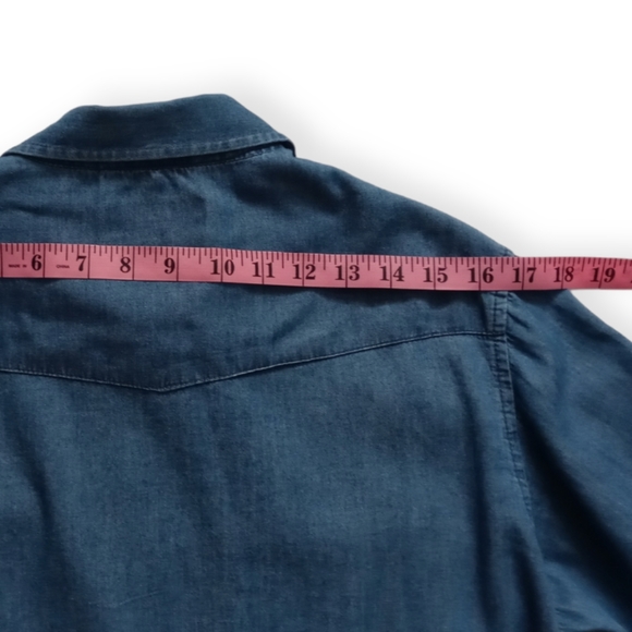 EIGHTY EIGHT PLATINUM MEN'S BLUE DENIM LONG SLEEVE  SHIRT. SIZE S - Picture 7 of 13